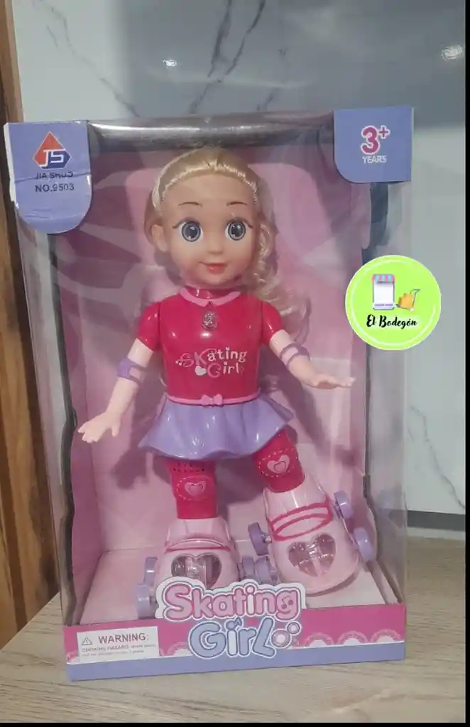 Muñeca Patinadora Luces Sonidos Juguete Niñas Rosada