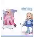 Muñeca Patinadora Luces Sonidos Juguete Niñas Morado