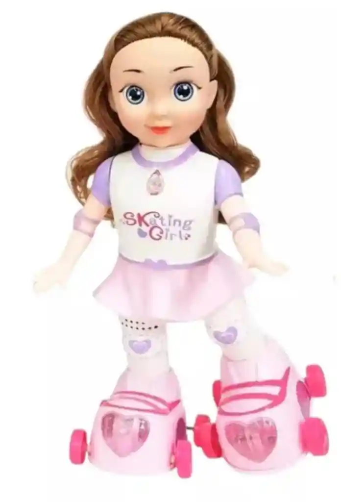 Muñeca Patinadora Luces Sonidos Juguete Niñas Morado