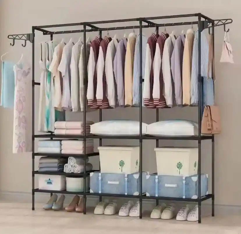 Ropero Armable 3 Cuerpos Closet Modular Con Perchero