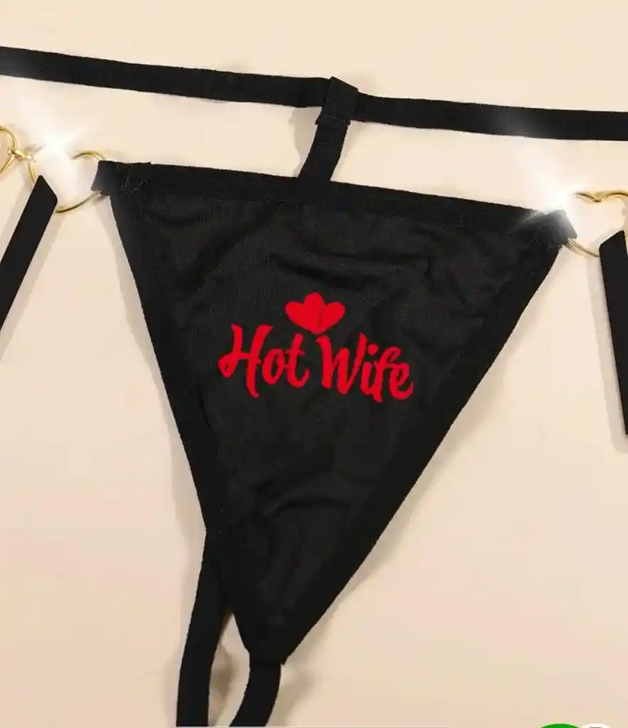 Tanga Negra Con Rojo Hot Wife