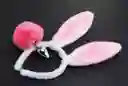 Conjunto Conejita Rosado Con Plug Y Orejitas