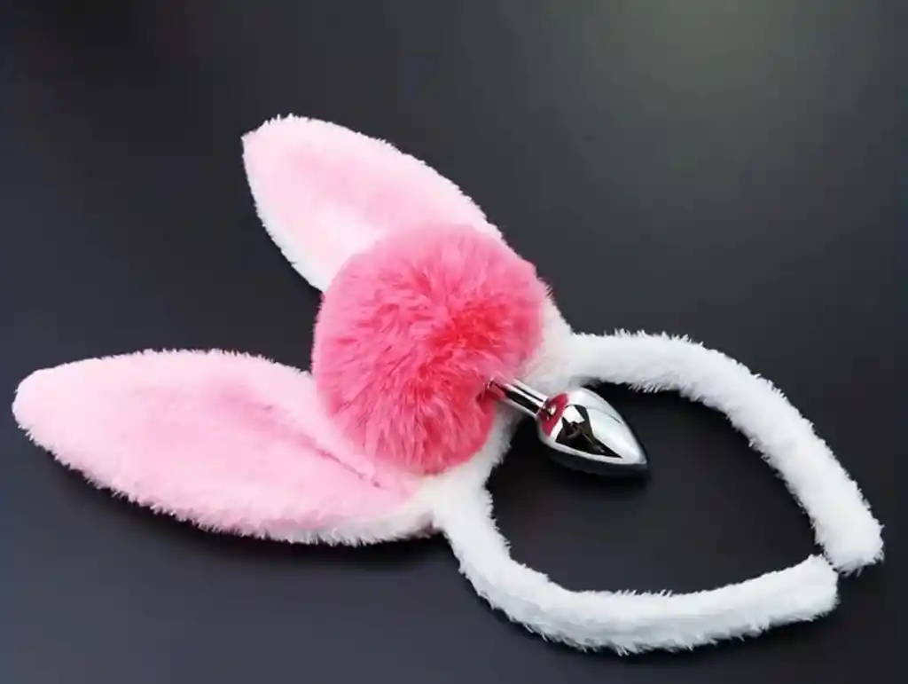Conjunto Conejita Rosado Con Plug Y Orejitas