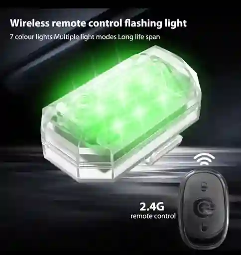 Luz Estroboscópica Led Para Moto O Bicicletacon Control Remoto Inalámbrico