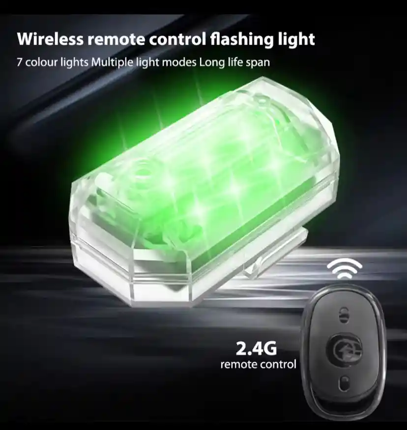 Luz Estroboscópica Led Para Moto O Bicicletacon Control Remoto Inalámbrico