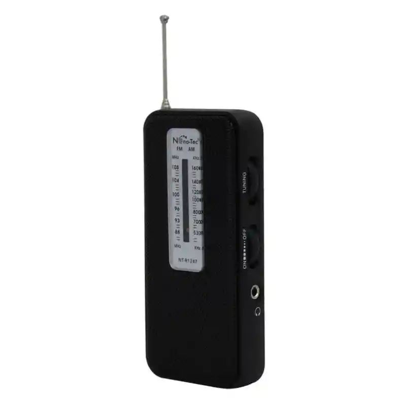 Radio Portátil Nano-tec Nt-r1247 Am/fm - Práctico, Ligero Y Con Gran Alcance
