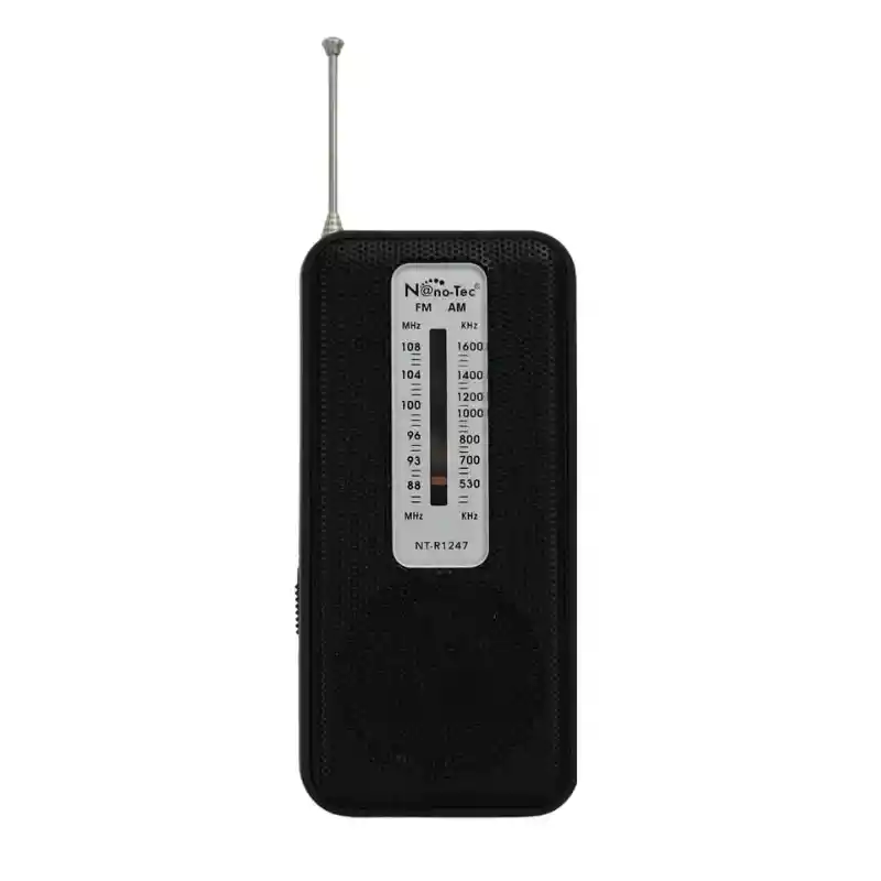 Radio Portátil Nano-tec Nt-r1247 Am/fm - Práctico, Ligero Y Con Gran Alcance