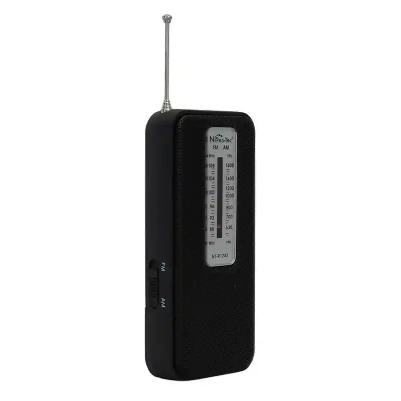 Radio Portátil Nano-tec Nt-r1247 Am/fm - Práctico, Ligero Y Con Gran Alcance