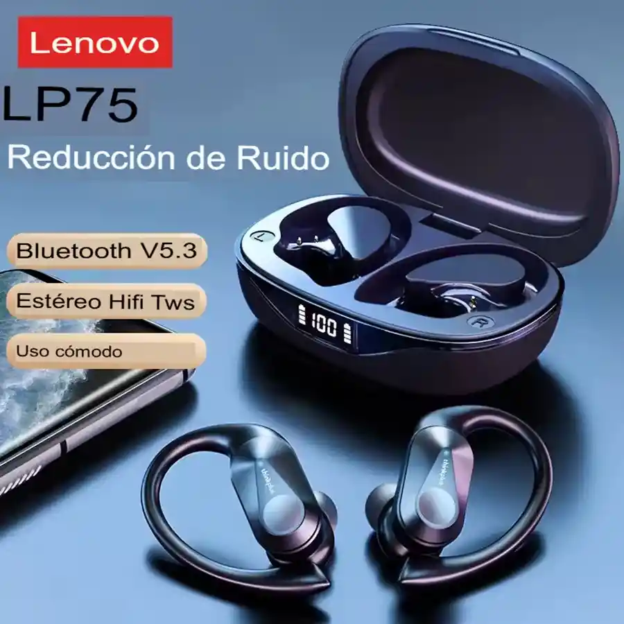 Auriculares Deportivos Lenovo Lp75 Sonido Hifi Y Enc Impermeables