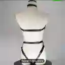 Traje En Tipo Cuero Sexy Lenceria