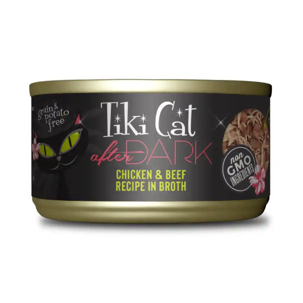 Tiki Cat After Dark - Pollo Y Carne En Caldo - 80gr
