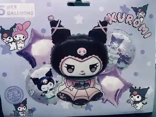 Bombas Globos Por 5 Piezas Diseño Kuromi Para Decoracion De Fiestas Niño O Hombre O Mujer