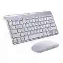 Kit Teclado Y Mouse Inalámbricos K908 Plateado