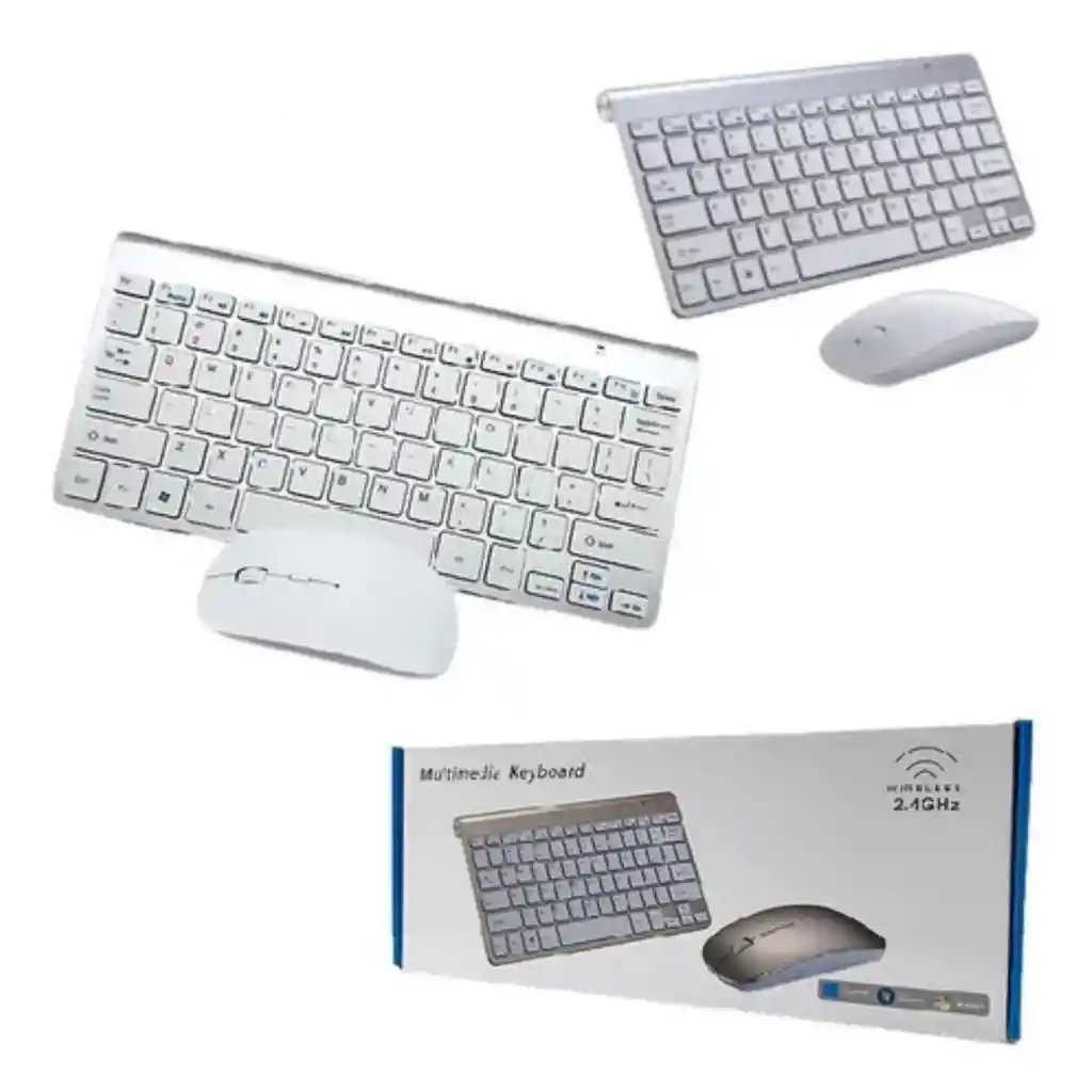 Kit Teclado Y Mouse Inalámbricos K908 Plateado