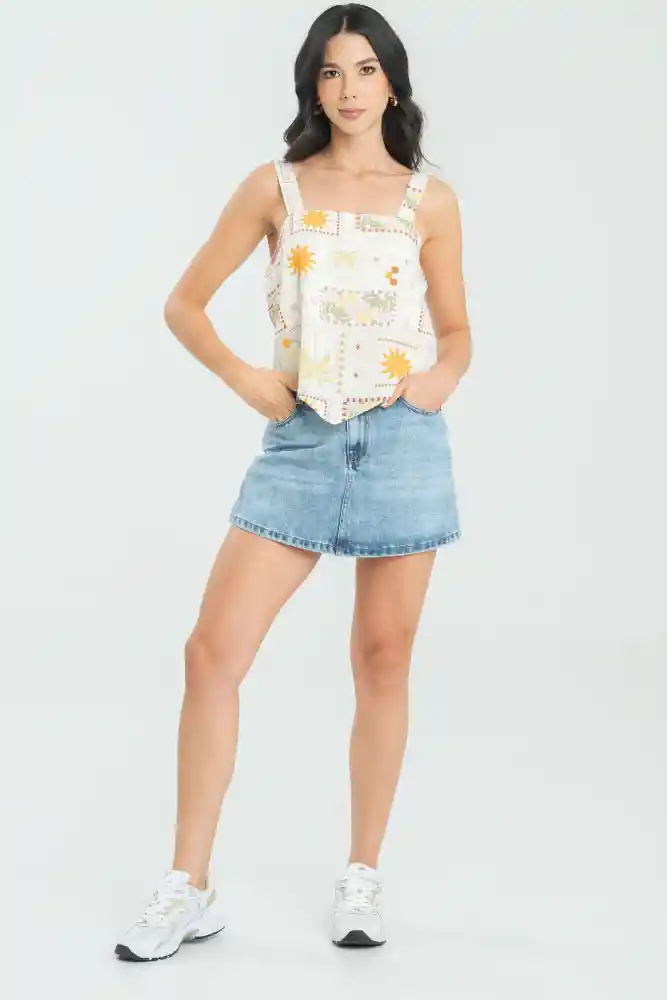 Falda Short Giotto Color Azul Medio Talla 6