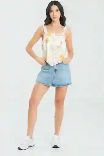 Falda Short Giotto Color Azul Medio Talla 8