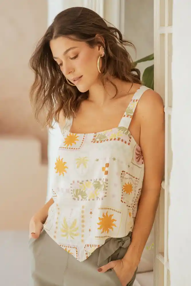 Blusa Solare Color Marfil Talla S