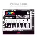Marcador Posca Juego De 8 Puntas, Blanco