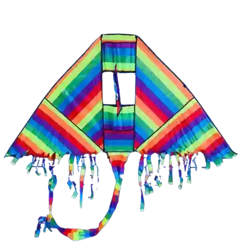 Cometa Para Volar Diamante Cajón Multicolor 200 X 87cm Grande Con Cola + Pita