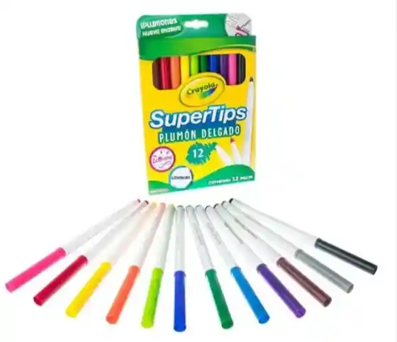 Marcadores Lavables Crayola X 12 .