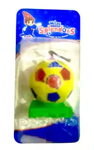Vela Balon De Futbol Tricolor 6 X 4 Cm - Copa America Colombia