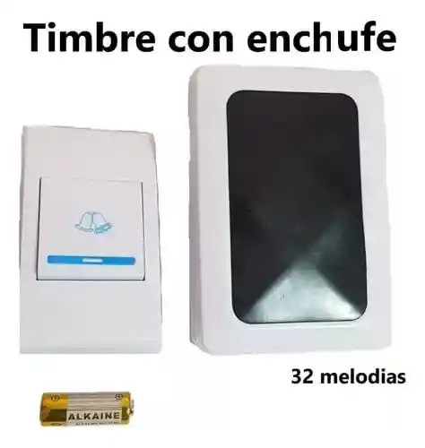 Timbre Inalámbrico Con 32 Melodías Y Largo Alcance Drsckn