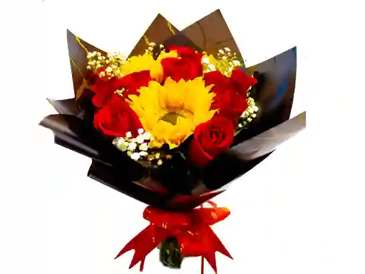 Trio Girasoles Y Rosas