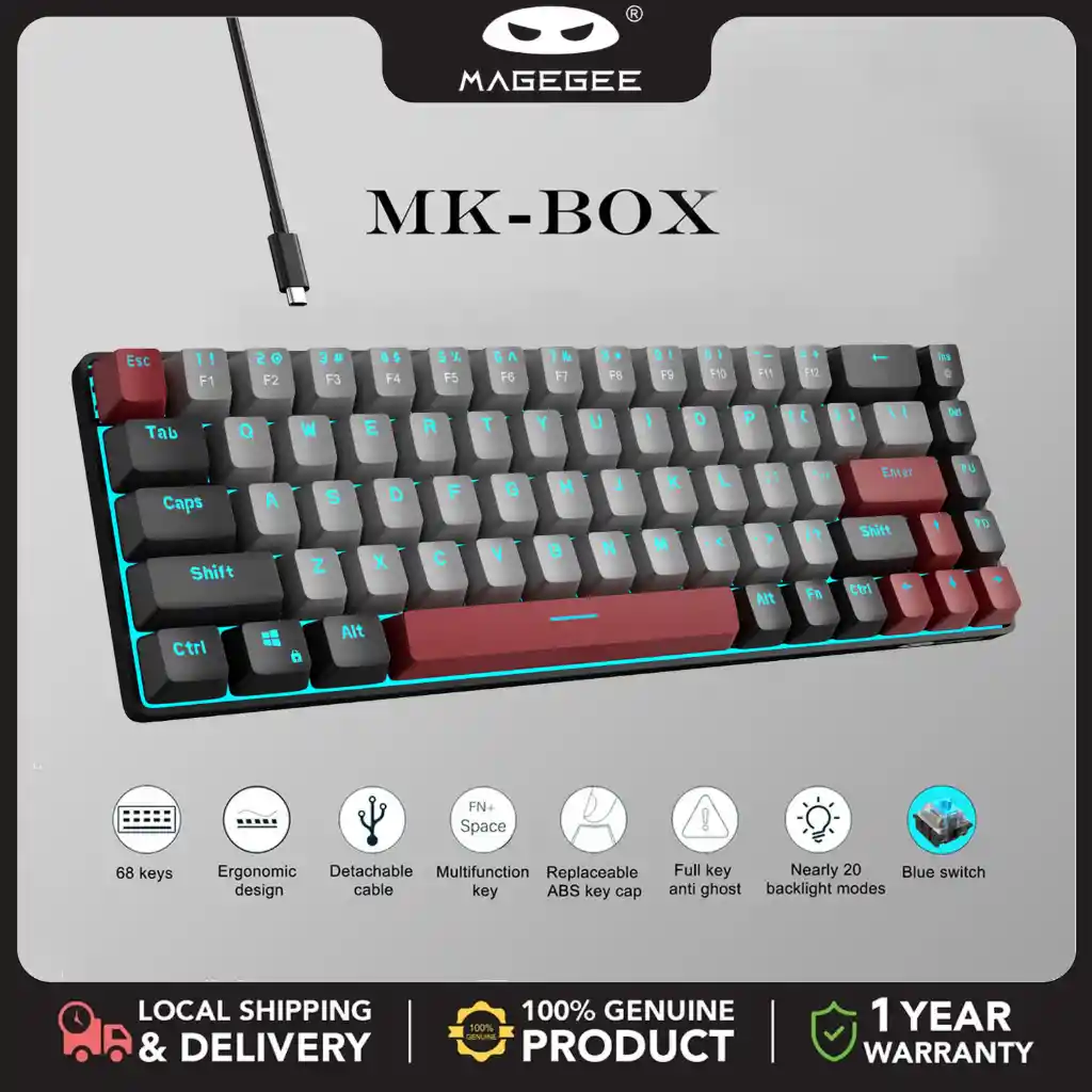 Teclado Mecanico Magegee 68k Mk-box Switch Blue