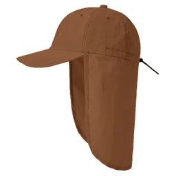 Gorra O Cachucha Safari Tapa Cuello En Dril Uni Color Marron