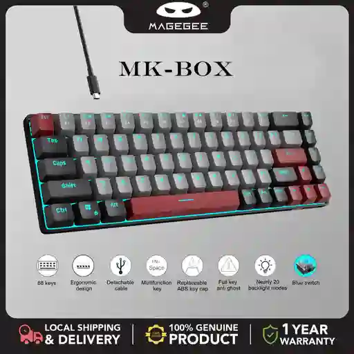 Teclado Mecanico Magegee 68k Mk-box Switch Brown