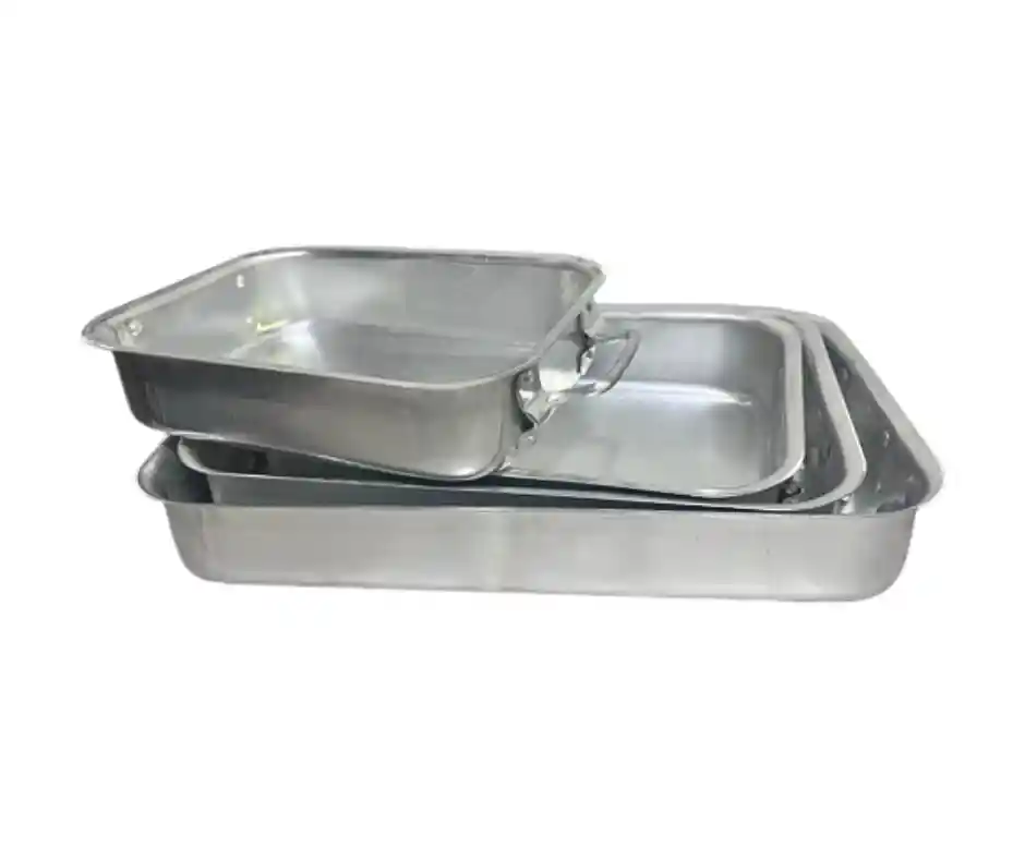 Juego De Bandeja Multiusos X4 En Aluminio