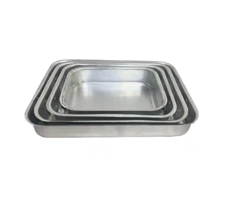Juego De Bandeja Multiusos X4 En Aluminio