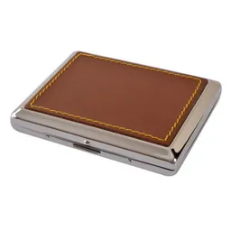 Porta Cigarrillos En Acero, Cigarrillera Cuero