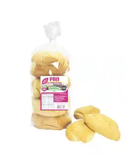 Pan Con Harina De Arroz Y Semillas De Amapola Naruna 8 Unds Sin Gluten