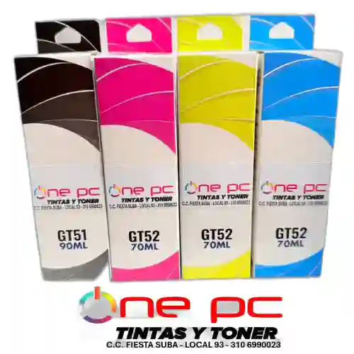 Kit De Tintas Gt52 Compatibles Hp