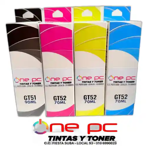 Kit De Tintas Gt52 Compatibles Hp
