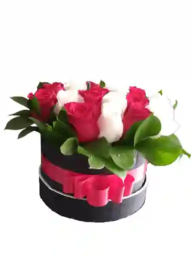 Caja Redonda Rosas