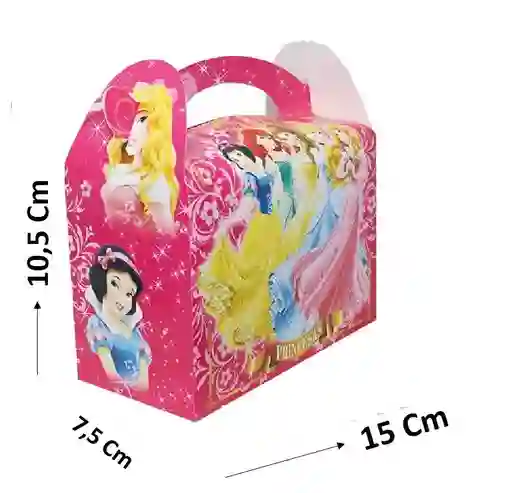 Caja Dulcera Para Sorpresa Fiesta Motivo Princesas X 6 Und