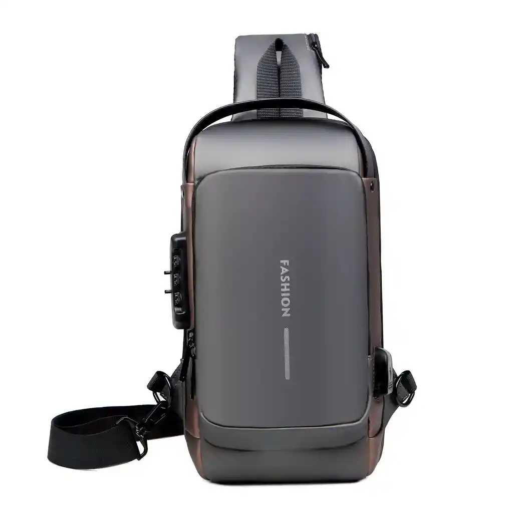 Bolsa Pecho Crossbody Usb Antirrobo Resistente Agua