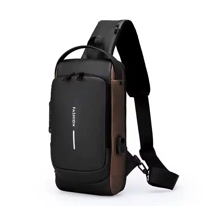 Bolsa Pecho Crossbody Usb Antirrobo Resistente Agua
