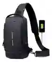 Bolsa Pecho Crossbody Usb Antirrobo Resistente Agua