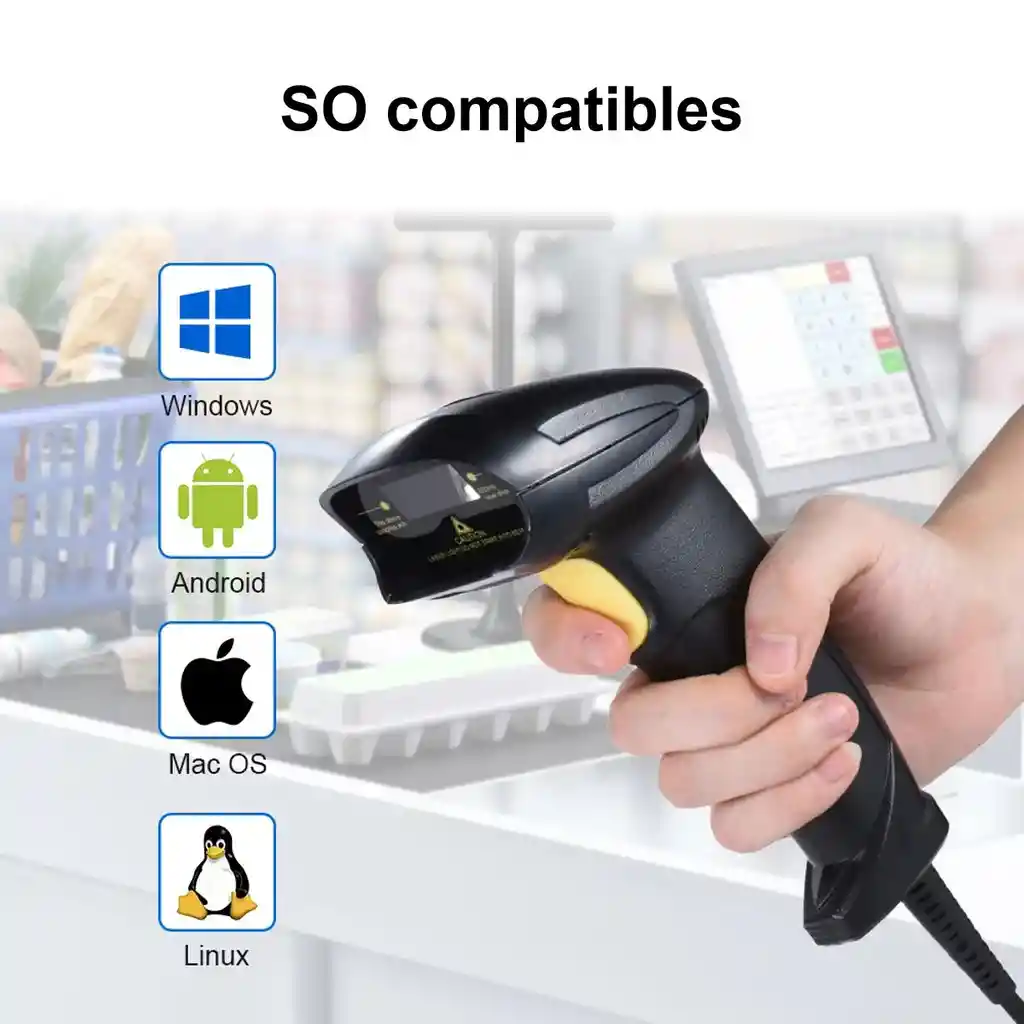Lector Escaner Usb Código De Barras Alta Velocidad Yhd-8200l