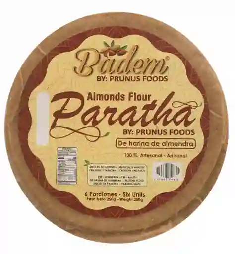 Badem Paratha Tortilla De Harina De Almendra 250g X6