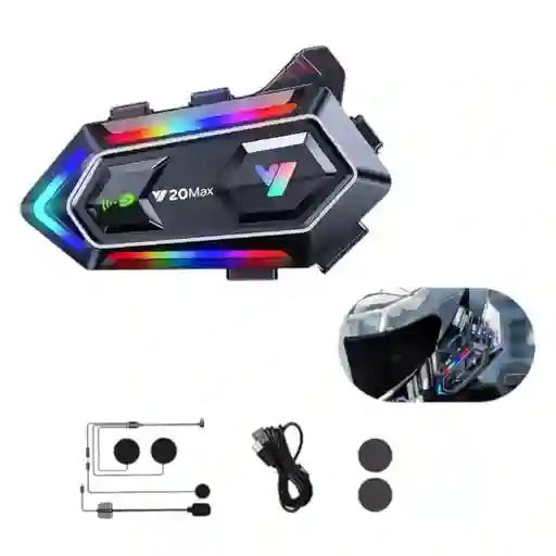 Intercomunicador Bluetooth Moto Con Luces Led