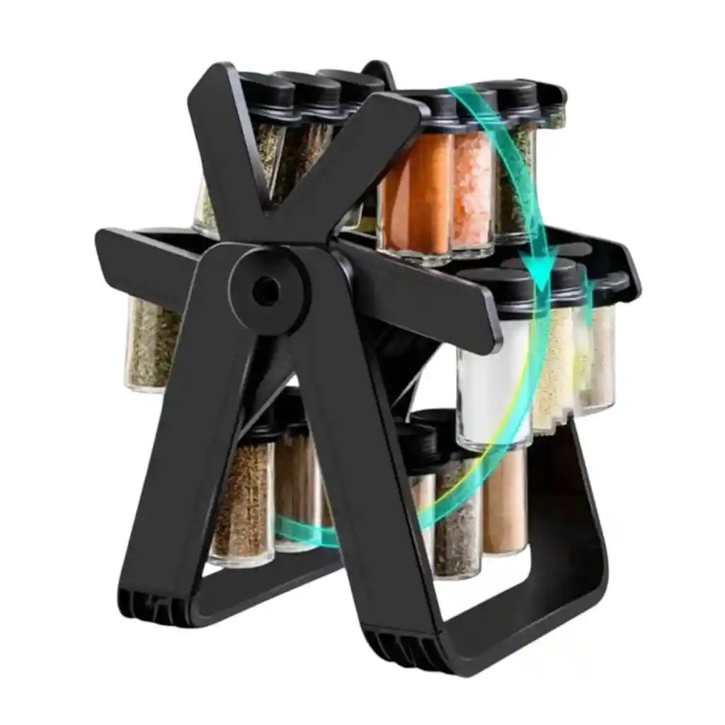 Organizador Giratorio Para Condimentos Con Frascos