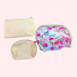 Cosmetiquera Set X 3 Cosmetiqueras Y Monedero