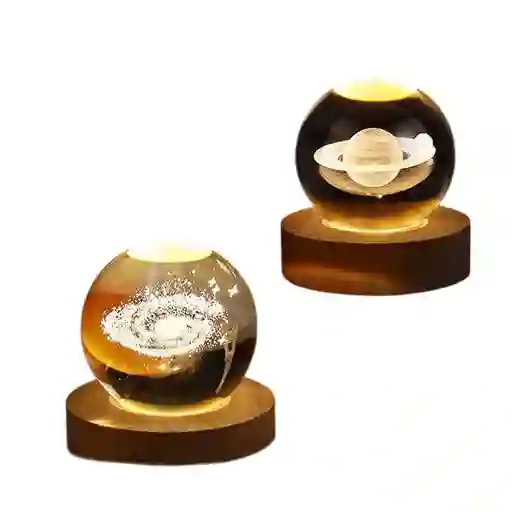 Esfera Cristal 3d Luz Noche Led Proyector Ambiental Usb