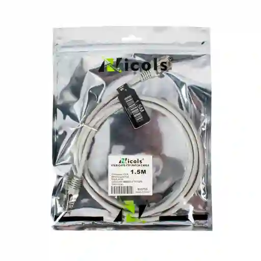 Patch Cord Nicols Cat6 Ftp 1.5m Gris