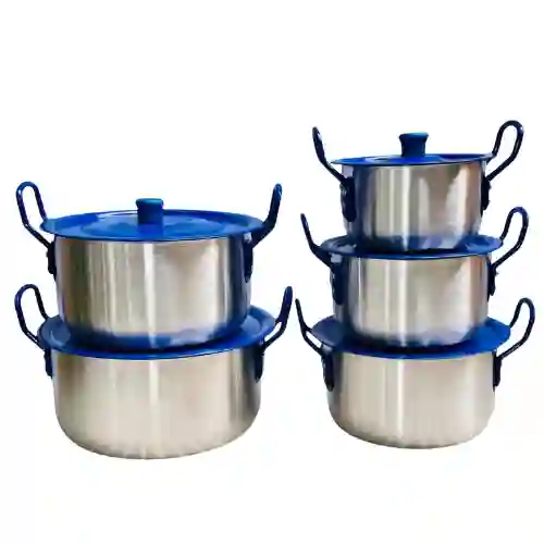 Juego De Ollas Tapa Azul
