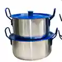Juego De Ollas Tapa Azul